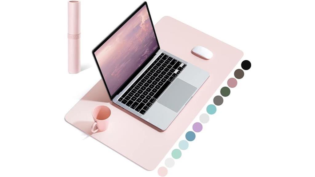 pink desk pad protector