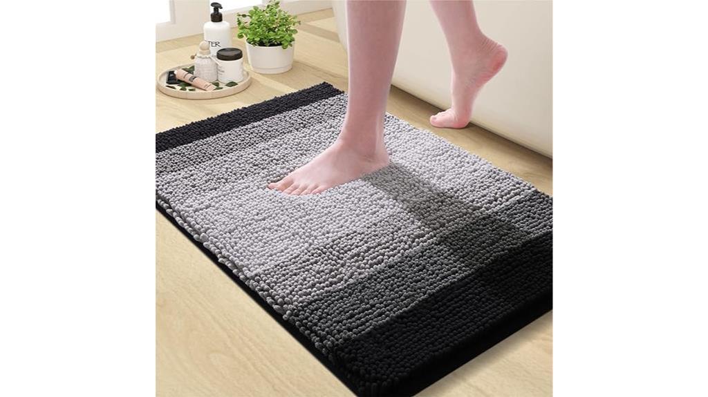 plush absorbent chenille rug