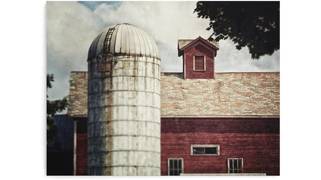 red barn canvas print