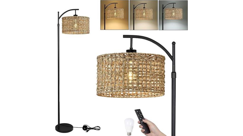 remote controlled arc floor lamp