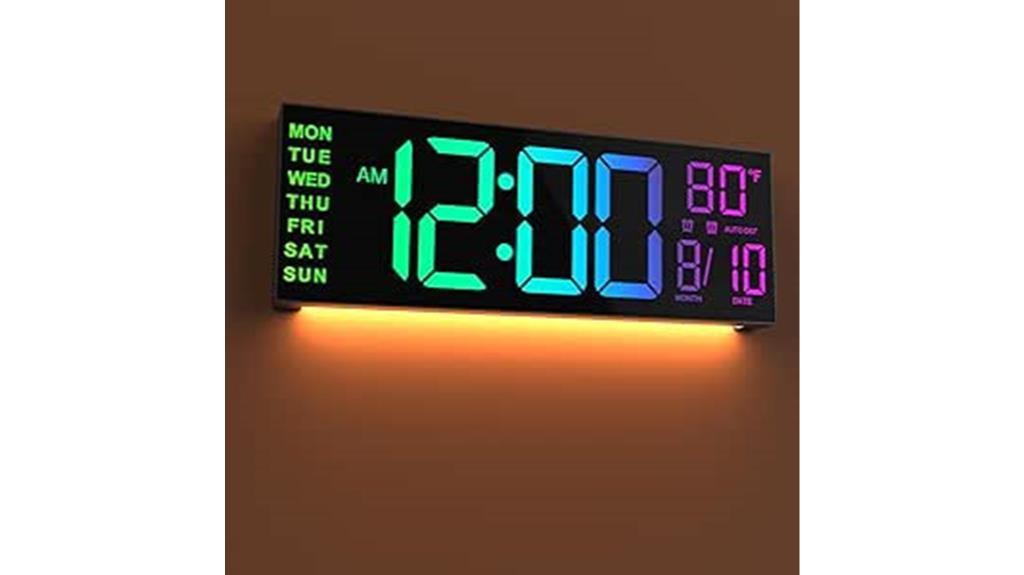 remote controlled digital wall clock