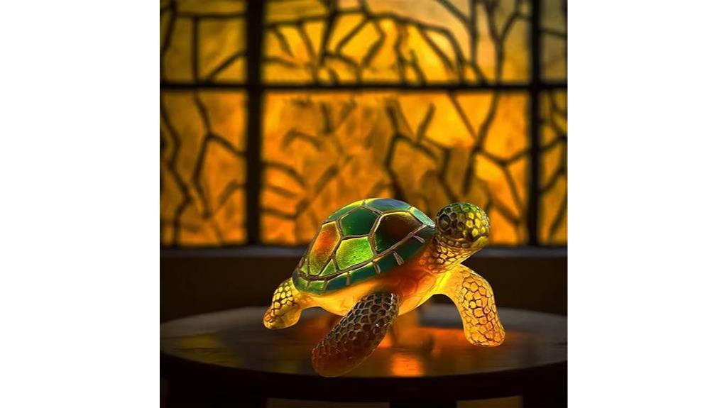 resin sea turtle lamp