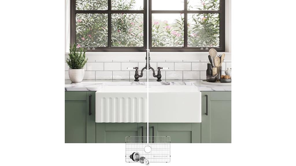 reversible farmhouse kitchen sink