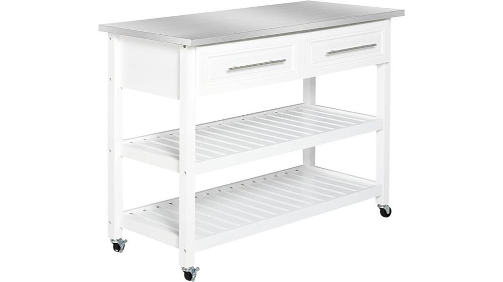 rolling kitchen utility trolley