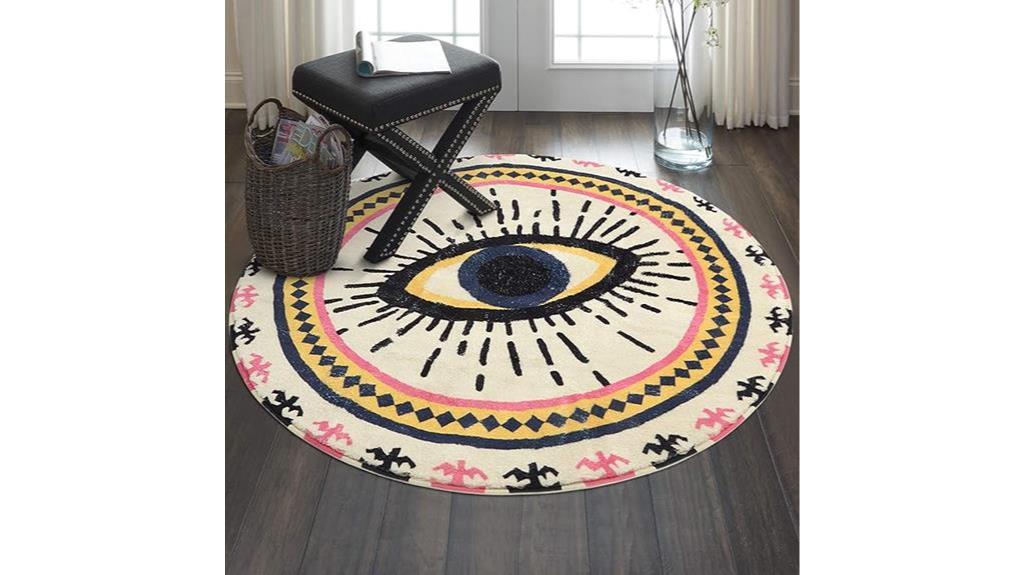 round spirit eye rug