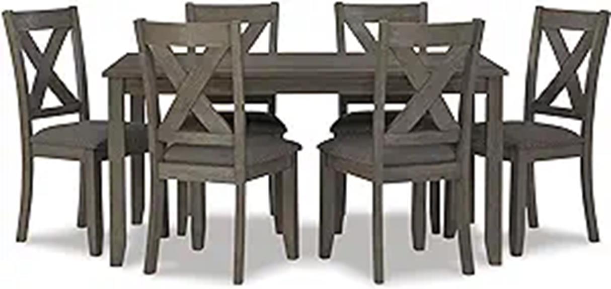 rustic 7 piece dining set