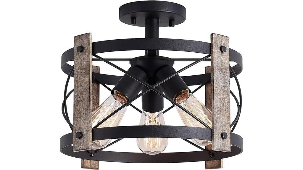 rustic ceiling light fixture