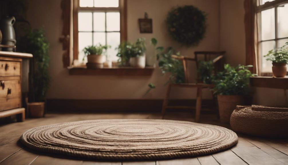 rustic farmhouse round rugs