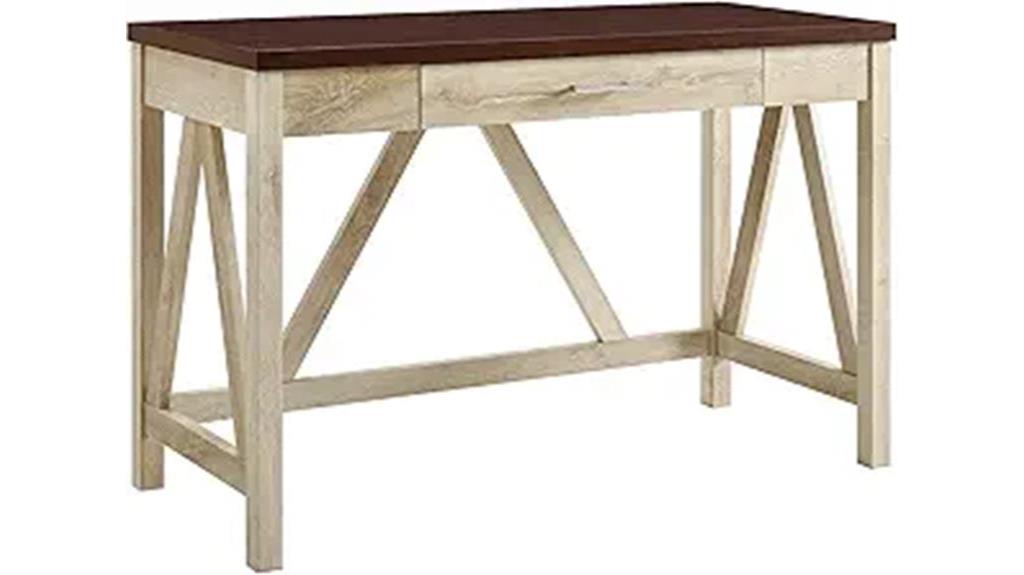 rustic farmhouse wood desk