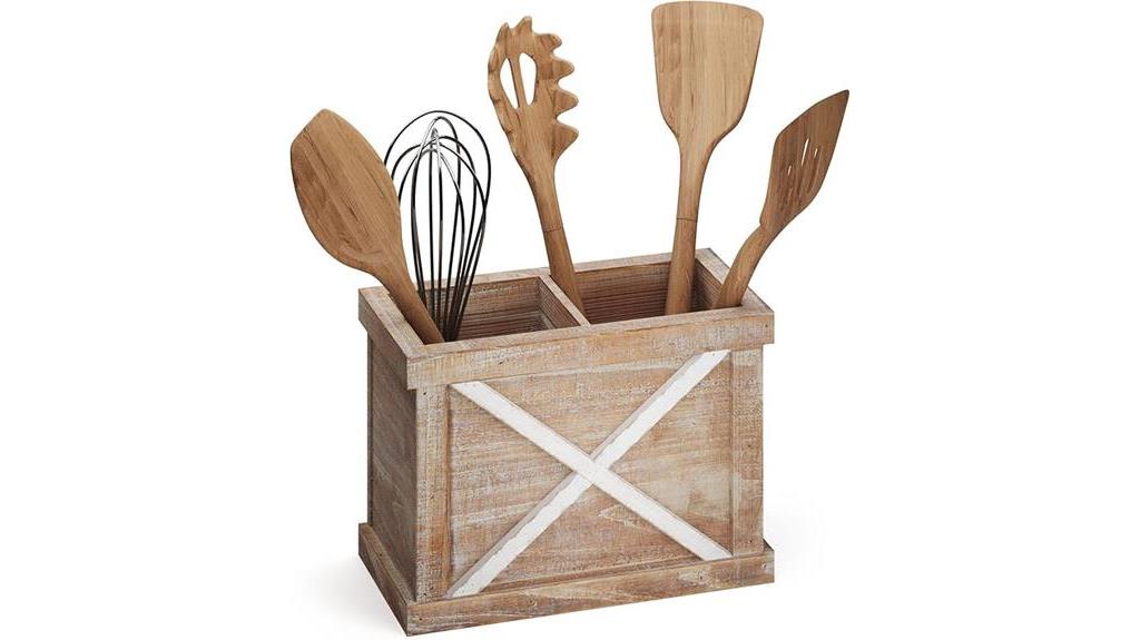 rustic kitchen utensil holder