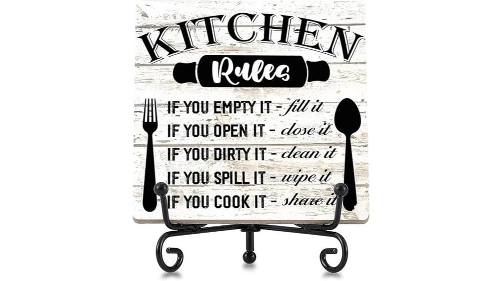 rustic modern kitchen plaque