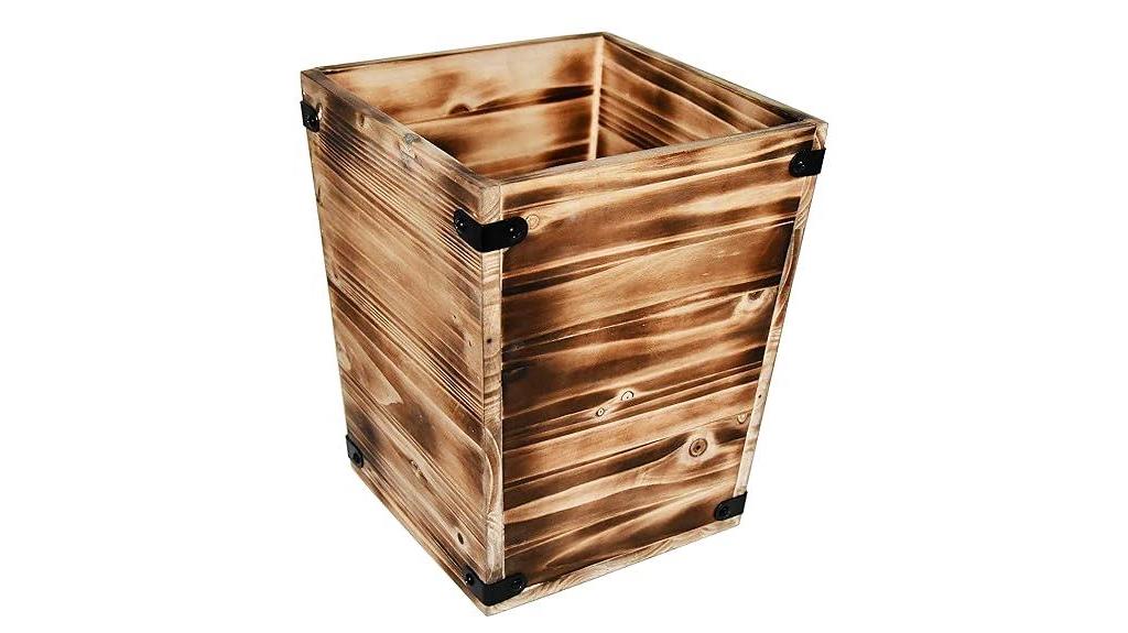 rustic owl themed wood bin