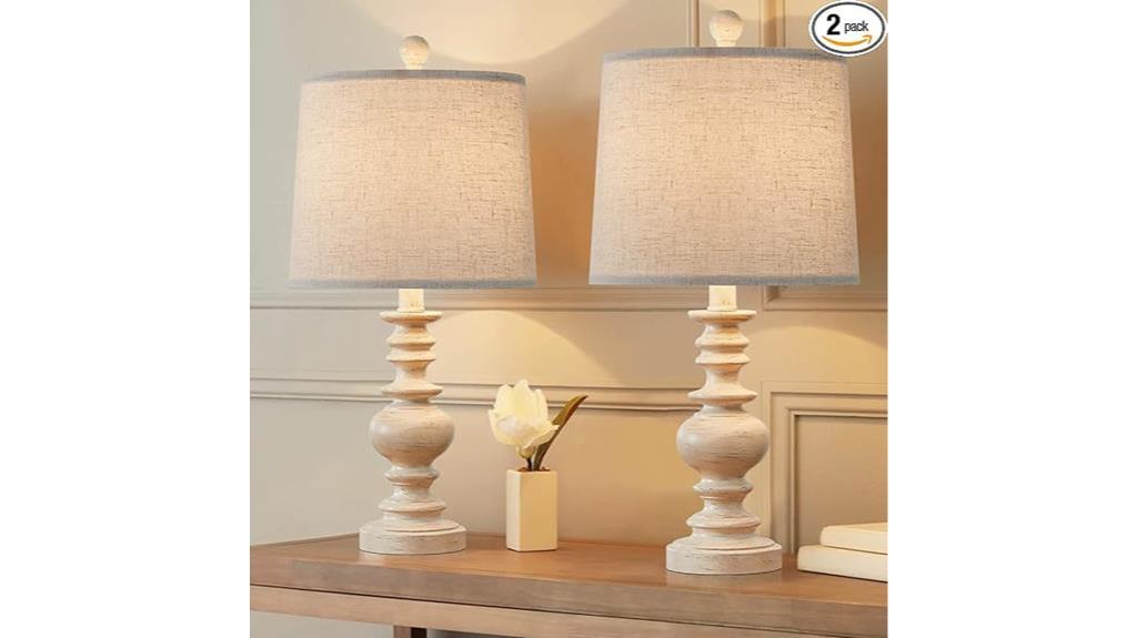 rustic table lamp set