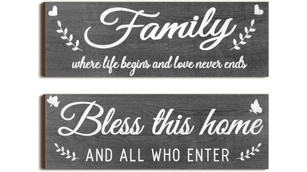 rustic wooden family sign