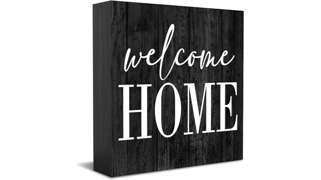 rustic wooden home sign