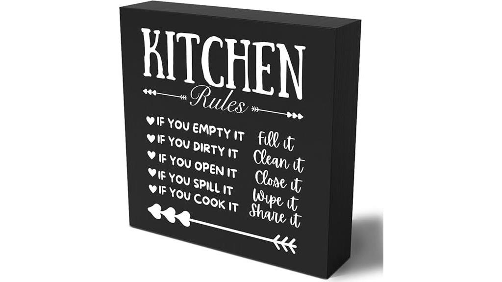 rustic wooden kitchen sign