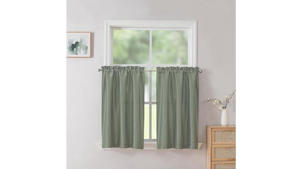 sage green kitchen curtains