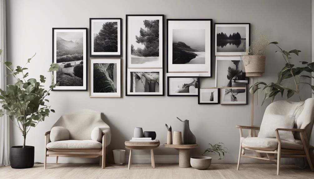 scandinavian gallery wall design