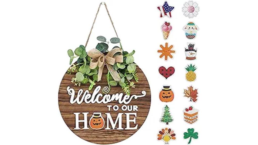 seasonal welcome sign decor