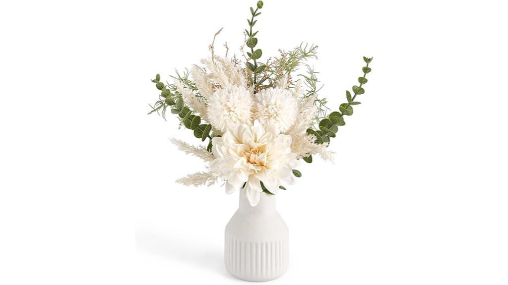 silk flowers in vase