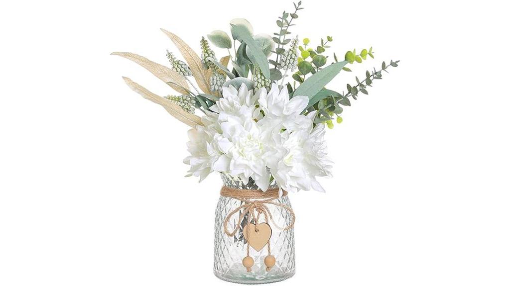 silk flowers in vase