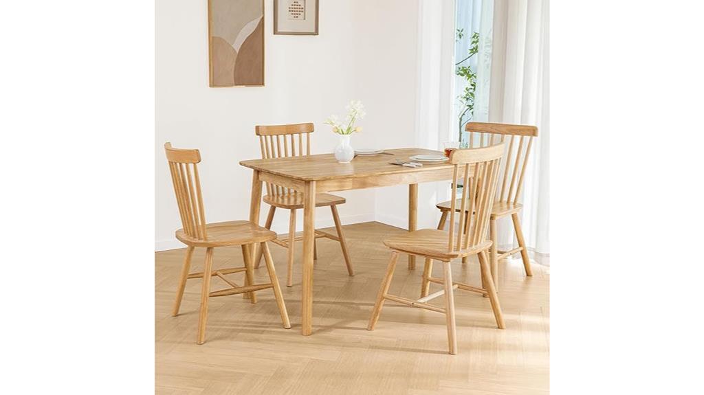 solid wood dining chairs