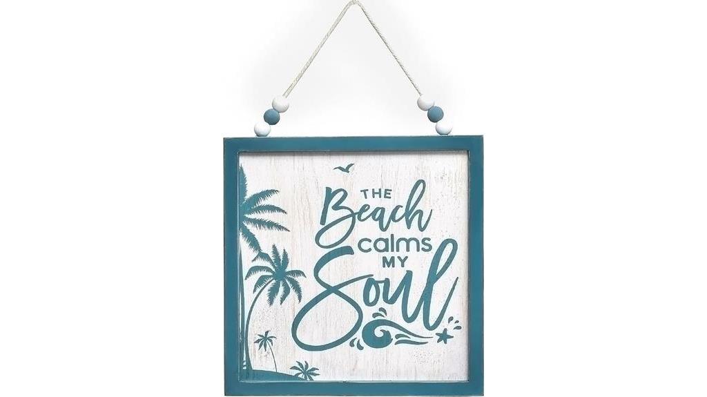 soothing beach decor sign