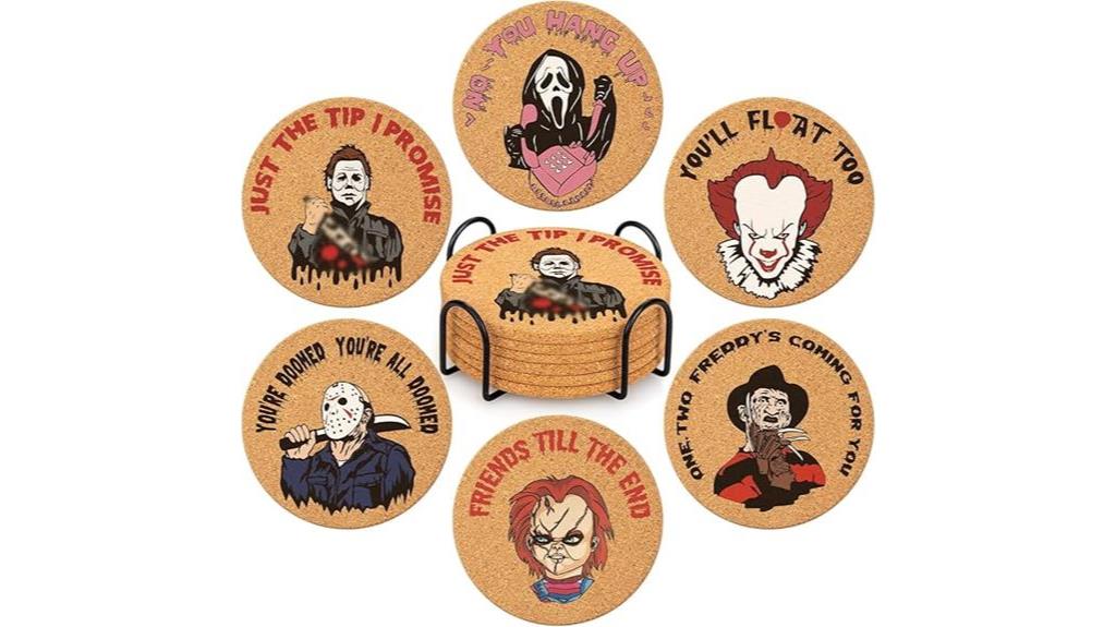 spooky halloween coaster set