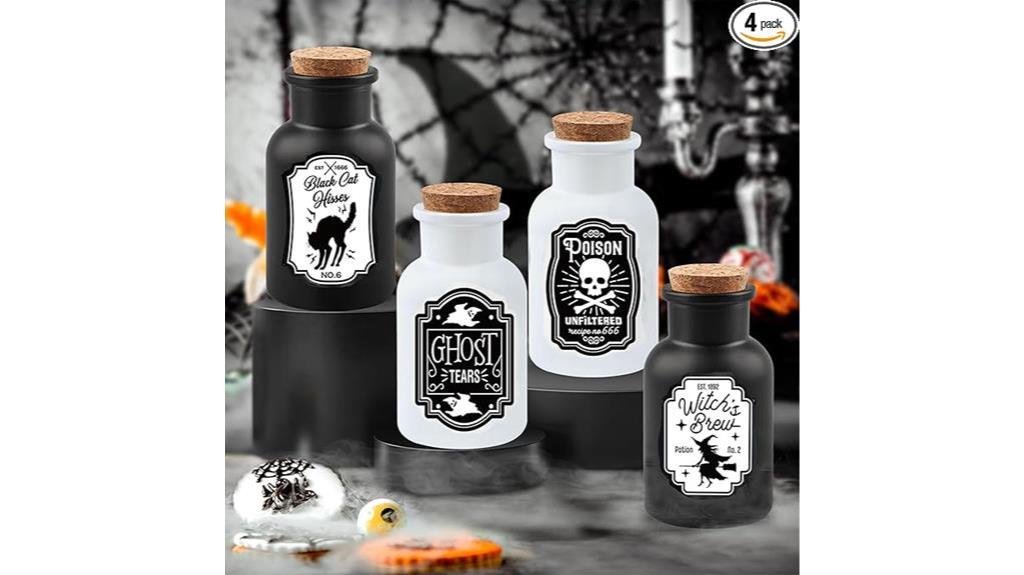 spooky potion bottle set