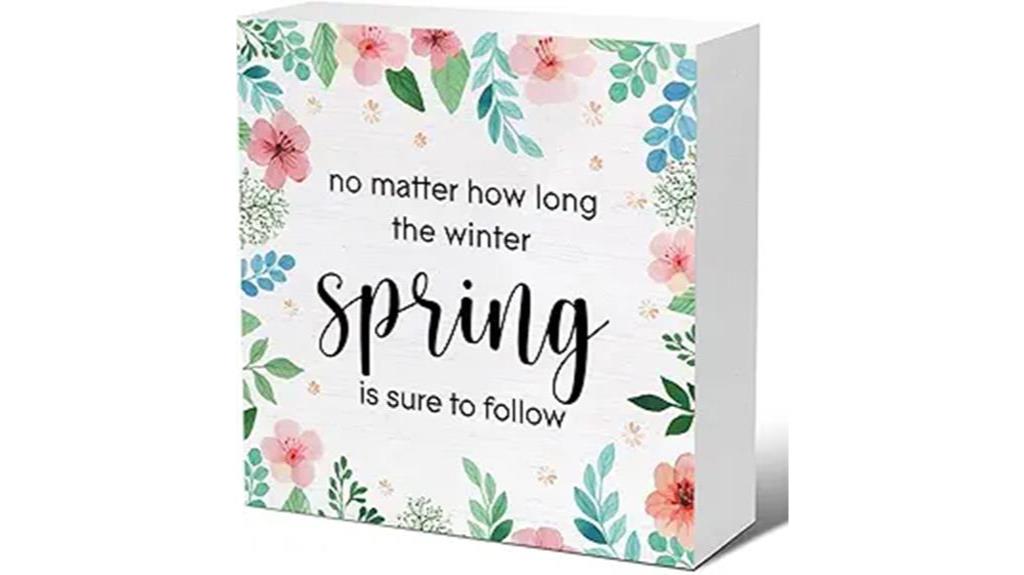 spring themed wooden home decor