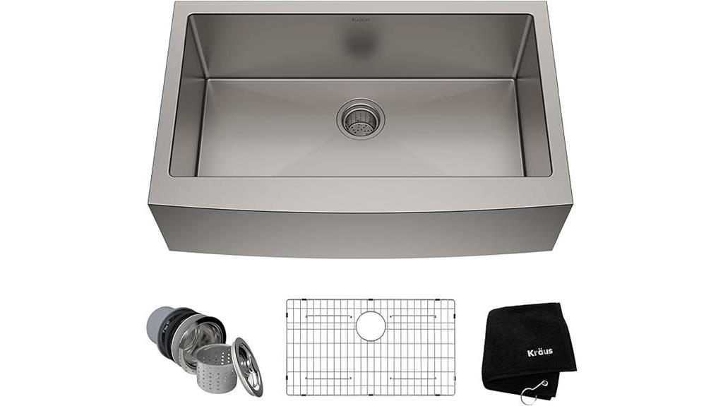 stainless steel farmhouse sink