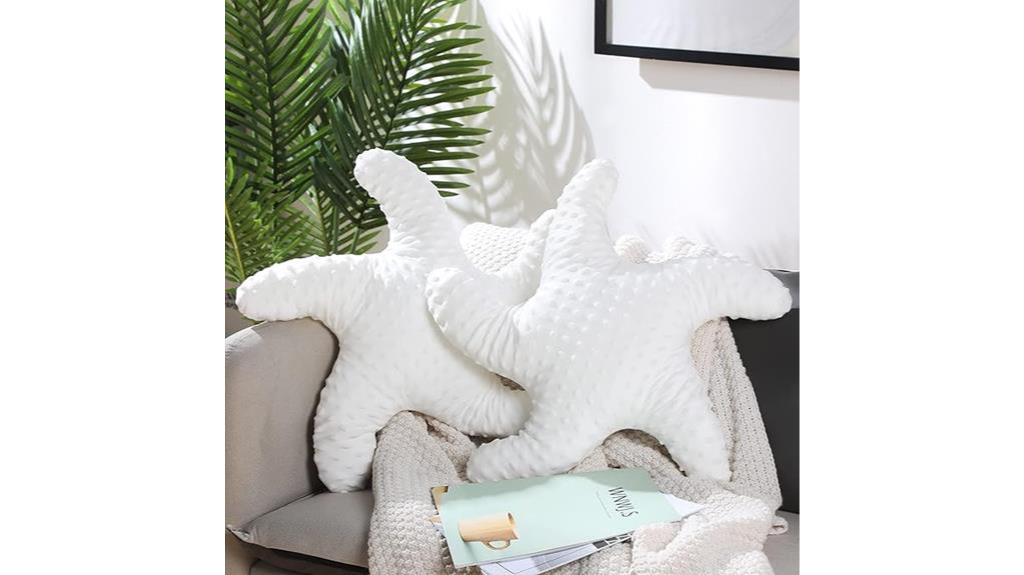 starfish shaped beach throw pillows