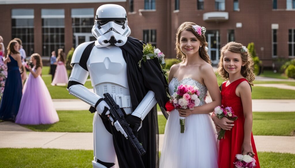 stormtrooper costume prom escort