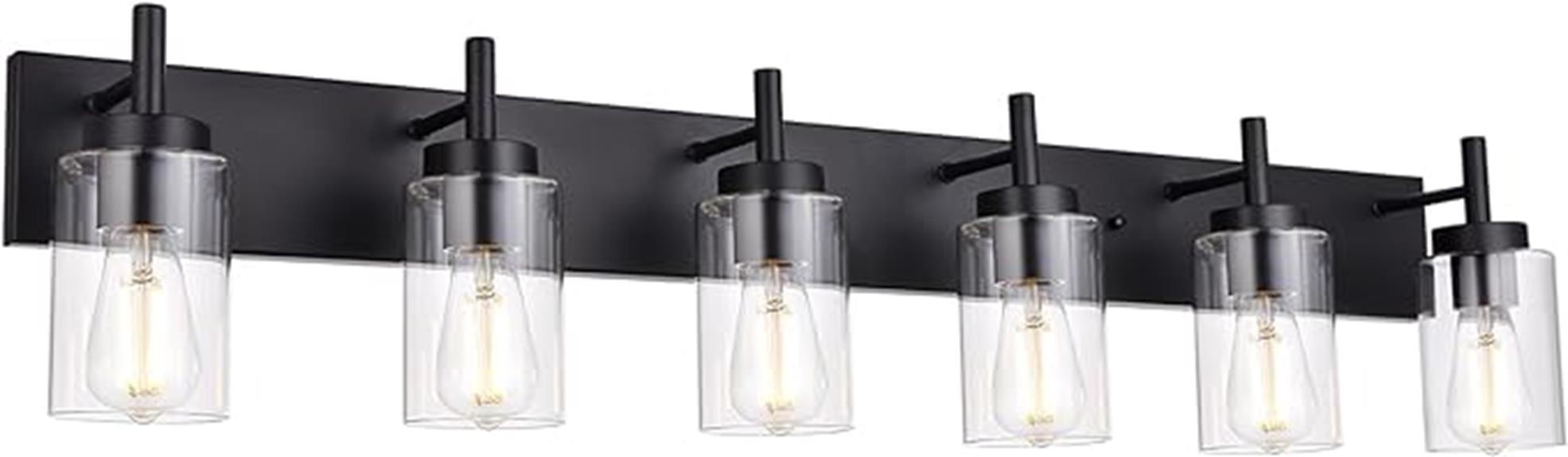 stylish 6 light vanity fixture