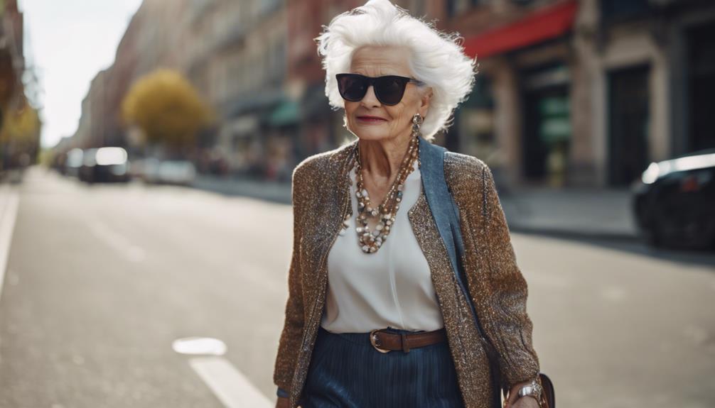 stylish elderly individuals attire