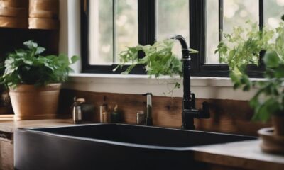 stylish functional black sinks