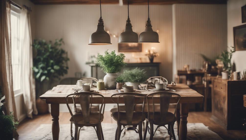 subtle country dining decor