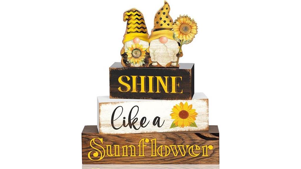 summer gnome tiered decor