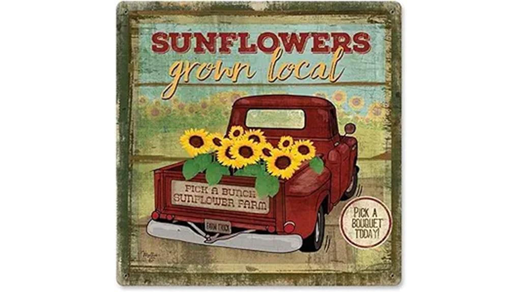 sunflower metal sign gift