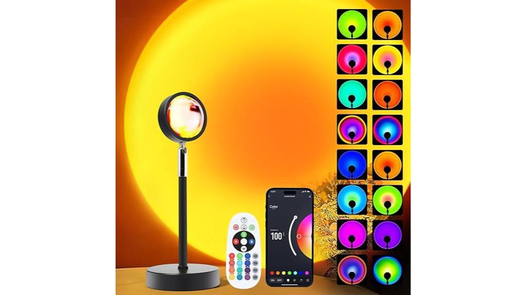 sunset led lamp projector