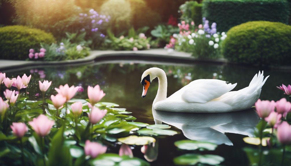 swan themed garden decor ideas