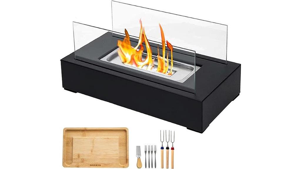 tabletop fire pit smores