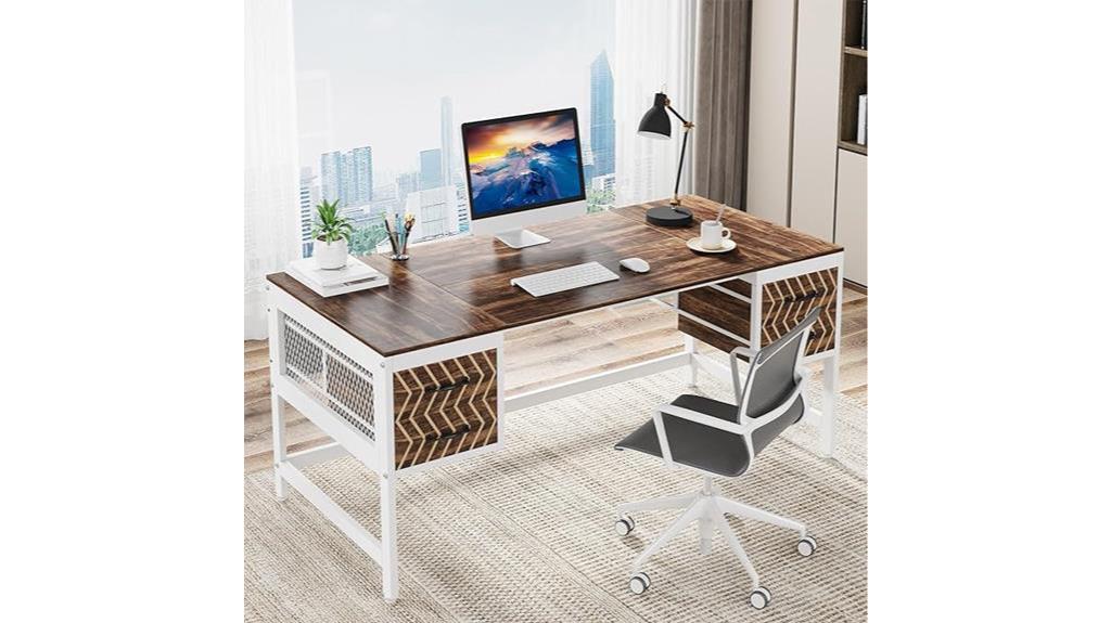 tribesigns executive desk drawers