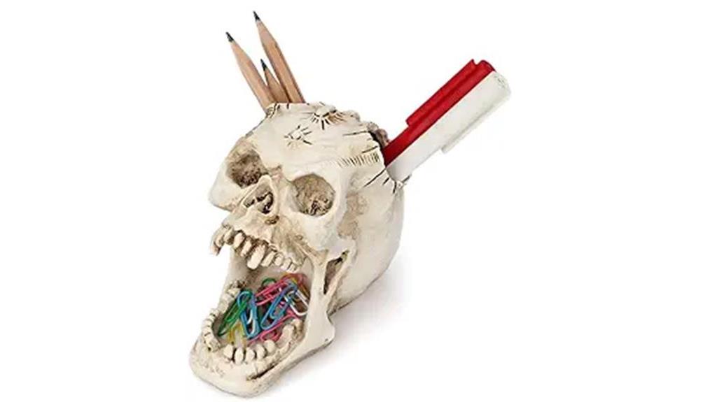 unique skull pen holder