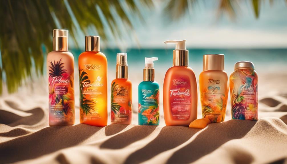 varieties of tanning products