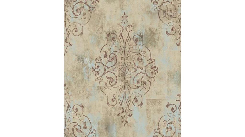 vintage french damask wallpaper