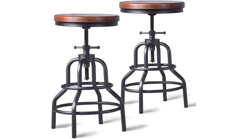 vintage industrial bar stools