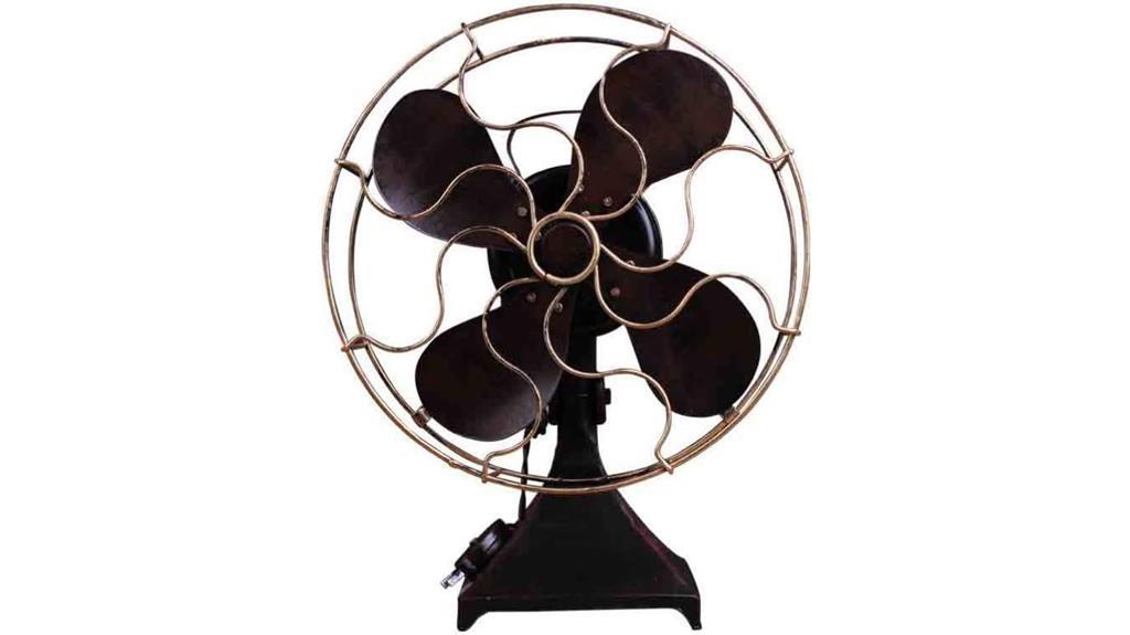 vintage iron fan sculpture