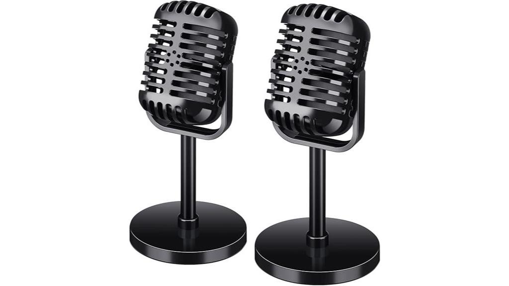 vintage style microphone props set