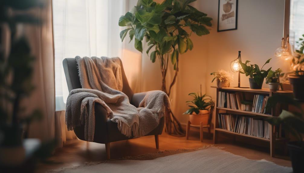 warm inviting reading space